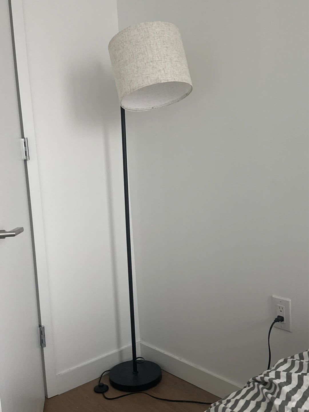 move out sale Floor Lamp with Beige Fabric Shade
