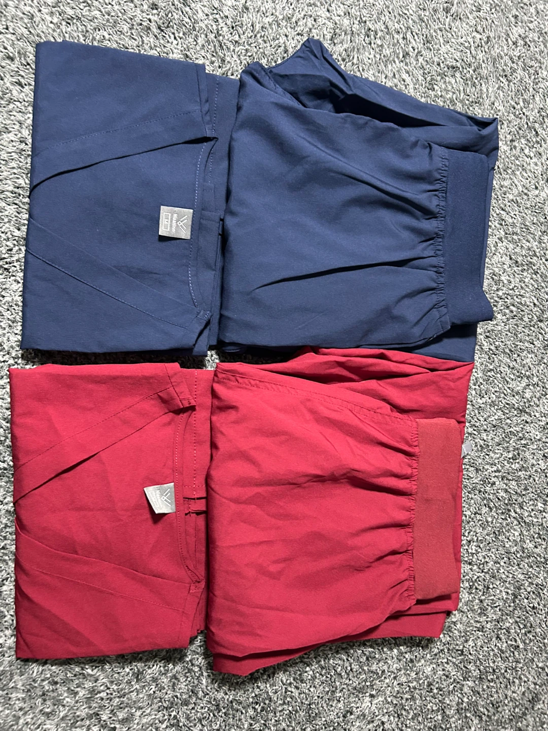 Pair of M-Sized Scrubs - Navy Blue & Red - photo 2