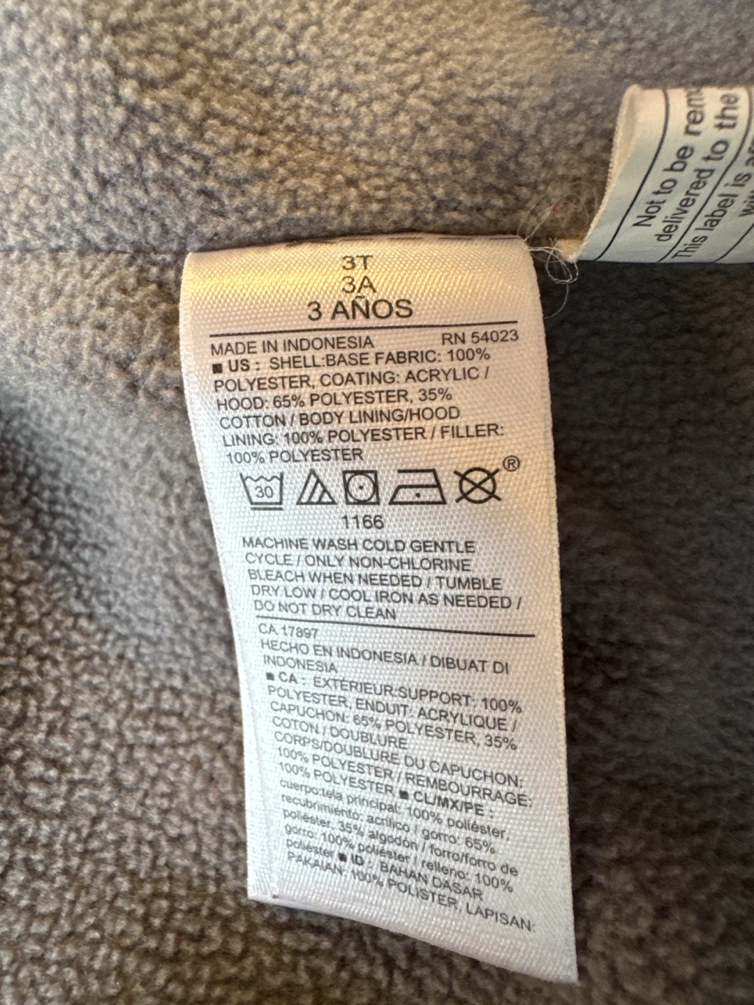 Kids Grey Puffer Vest, Sherpa lining - photo 2
