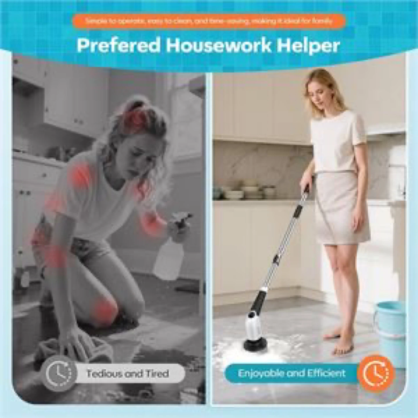 Electric Spin Scrubber,Cordless Cleaning Brush, - photo 2