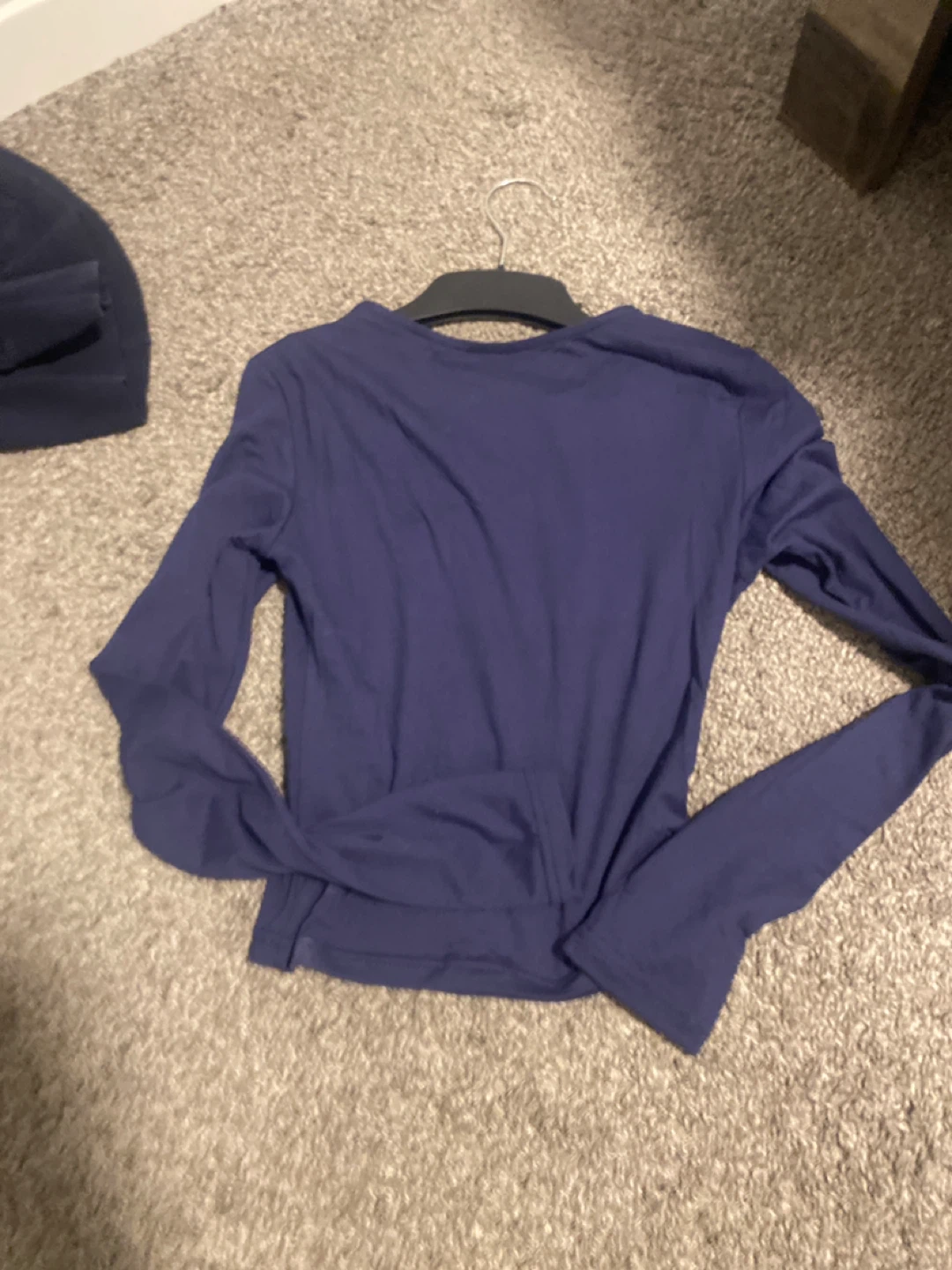 Stretchy Purple Long Sleeve Shirt