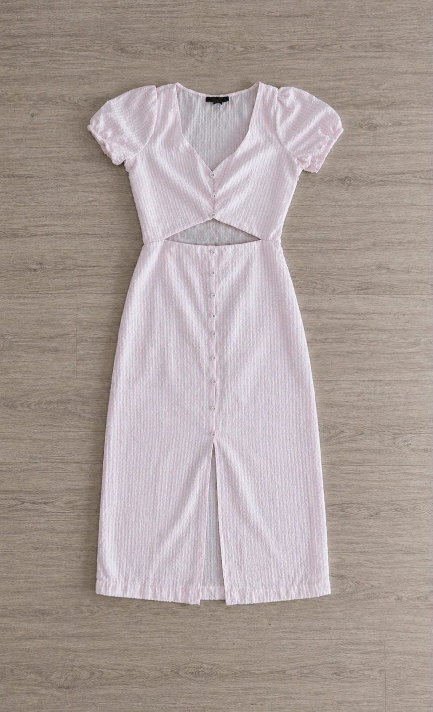 Forever 21 Light Pink Midi Dress with Front Slit 🌱 - photo 2