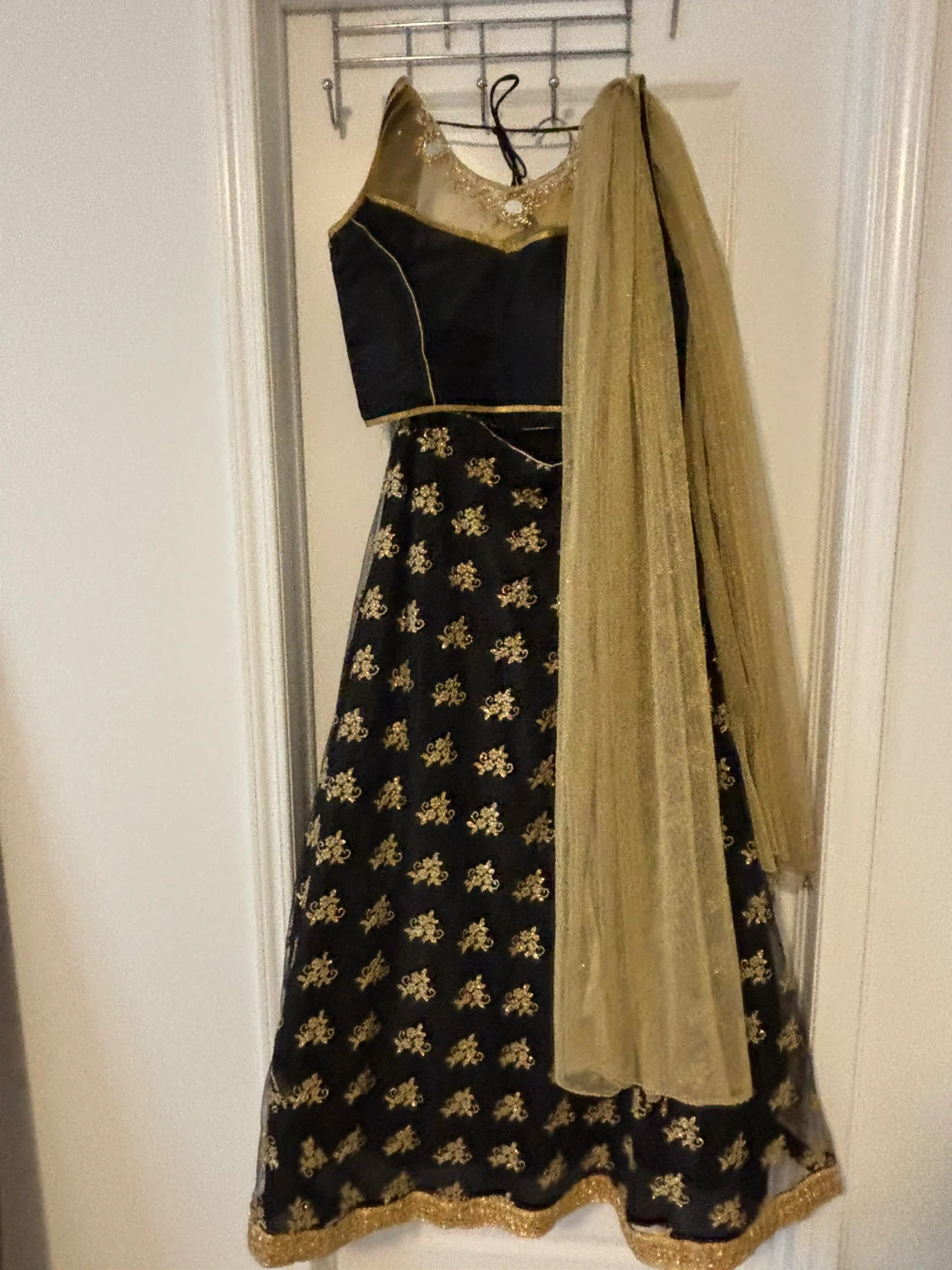 Black and Gold Embroidered Lehengas - photo 2