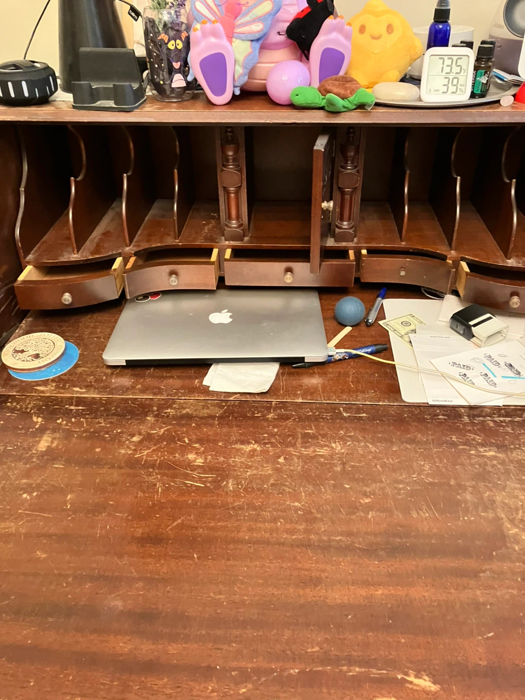 Antique Secretary Desk with Drawers - photo 4