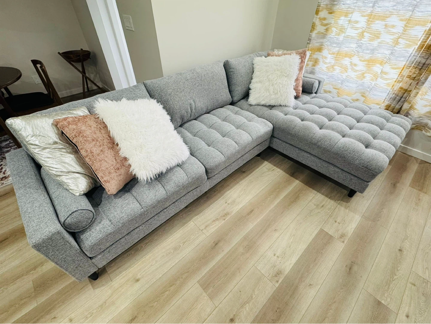 L -Shaped sofa couch for sale- excellent condition