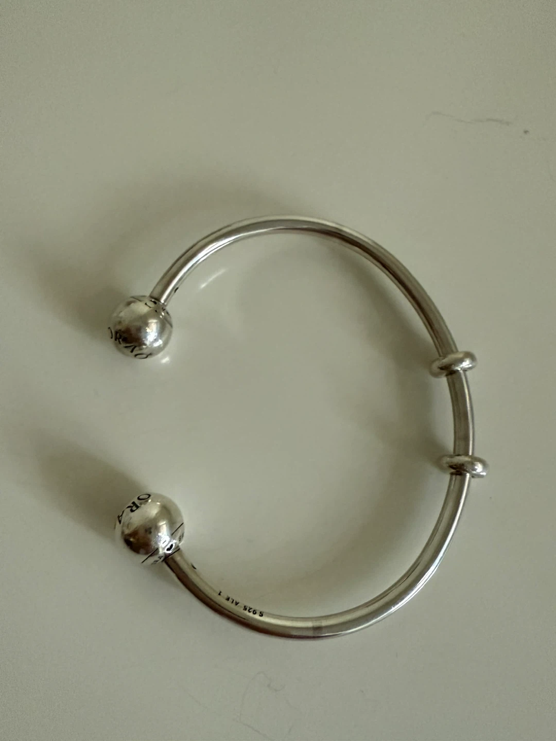 Pandora Sterling Silver Open Bangle Bracelet