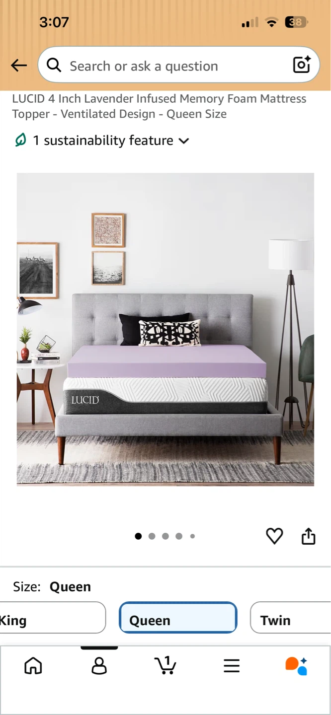 Lavender Infused Memory Foam Mattress l