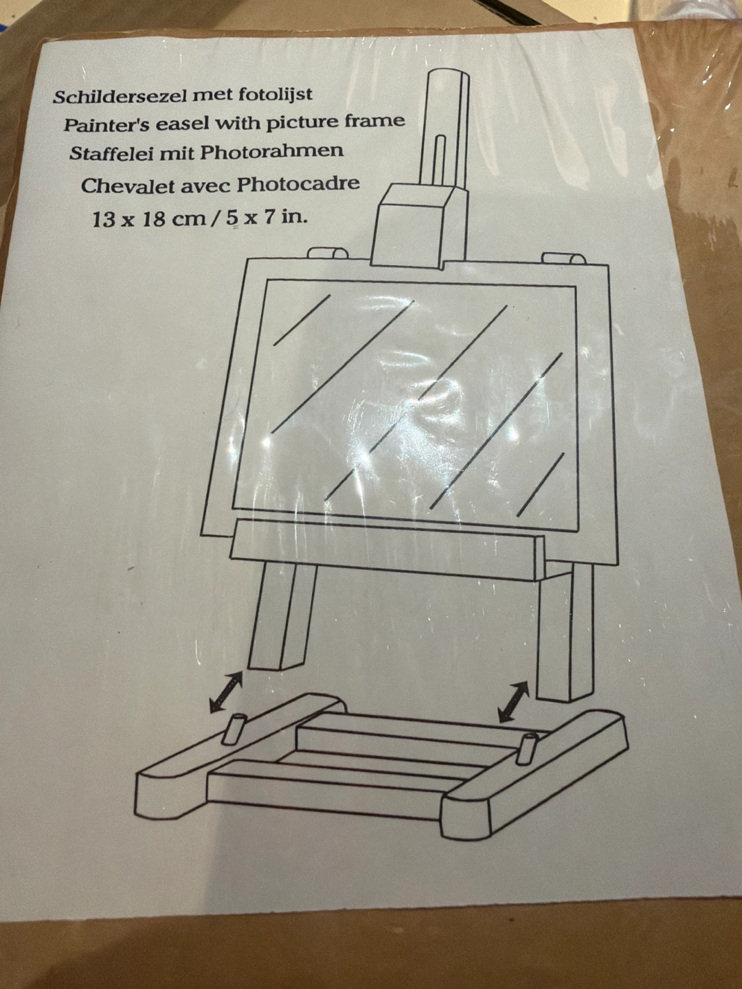 Wooden Painter's Easel with Picture Frame
