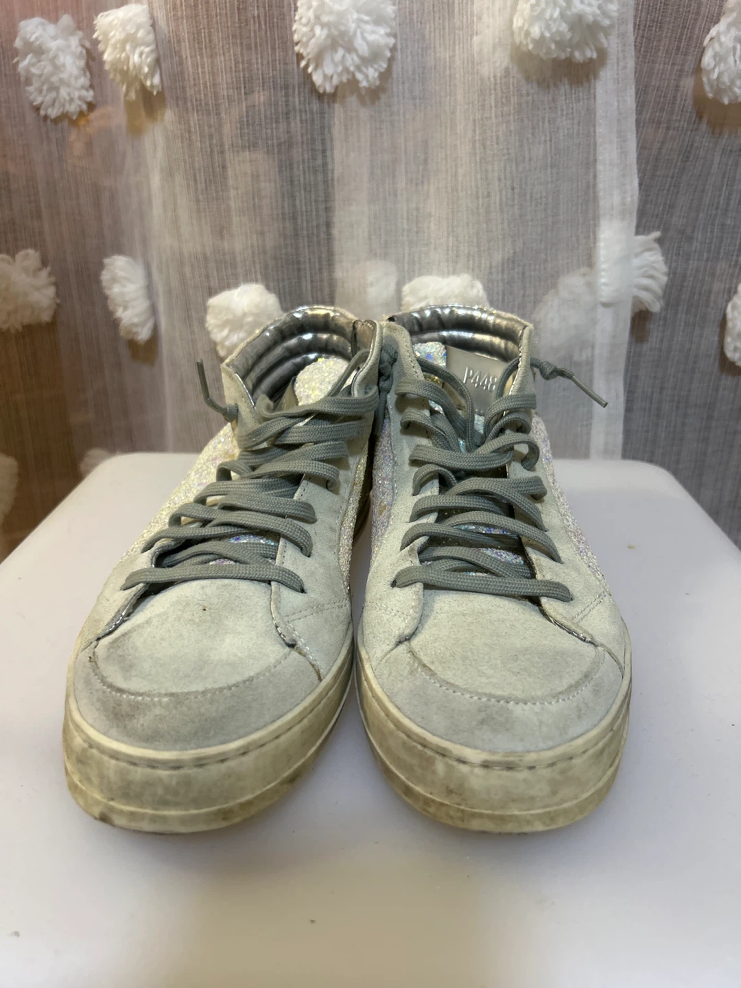 P448 Glitter High-Top Sneakers - photo 4