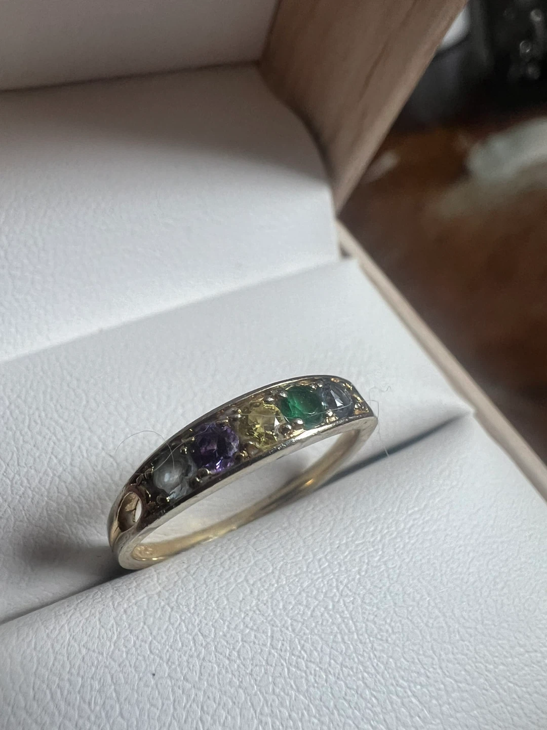 Sterling Silver Ring with 5 Gemstones - photo 2