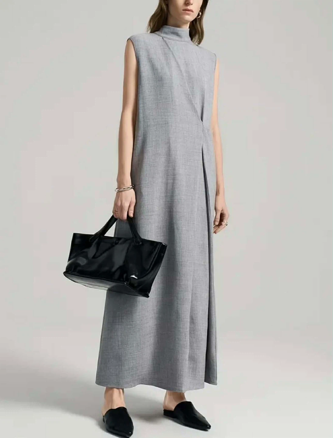 Sleeveless Grey Maxi Dress - photo 2