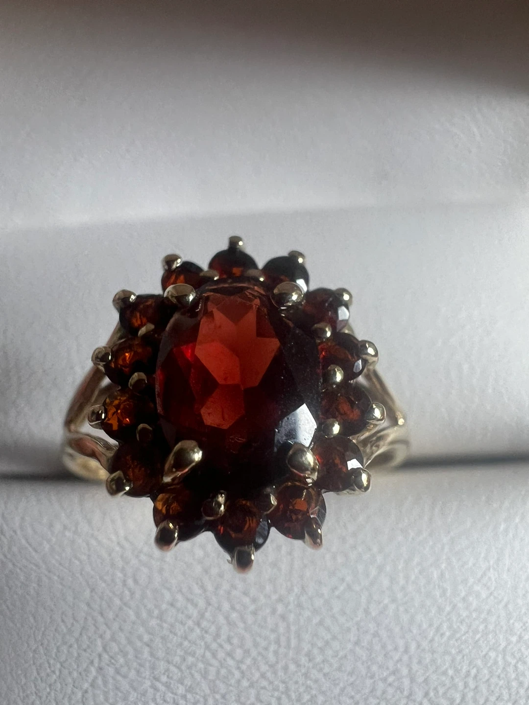10K Gold Garnet Ring