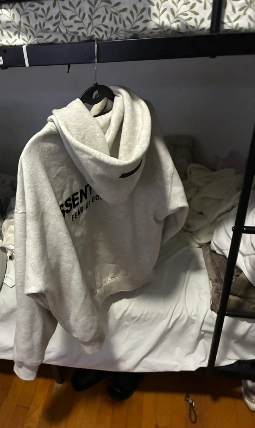 Fear of God Essentials Hoodie Light Gray Size S - photo 4