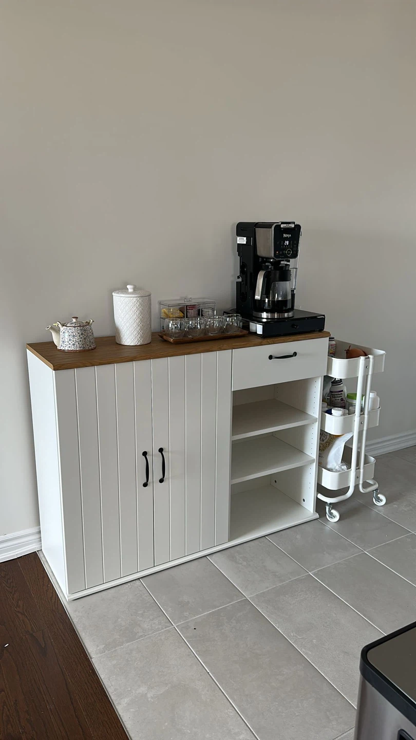 White cabinet sideboard