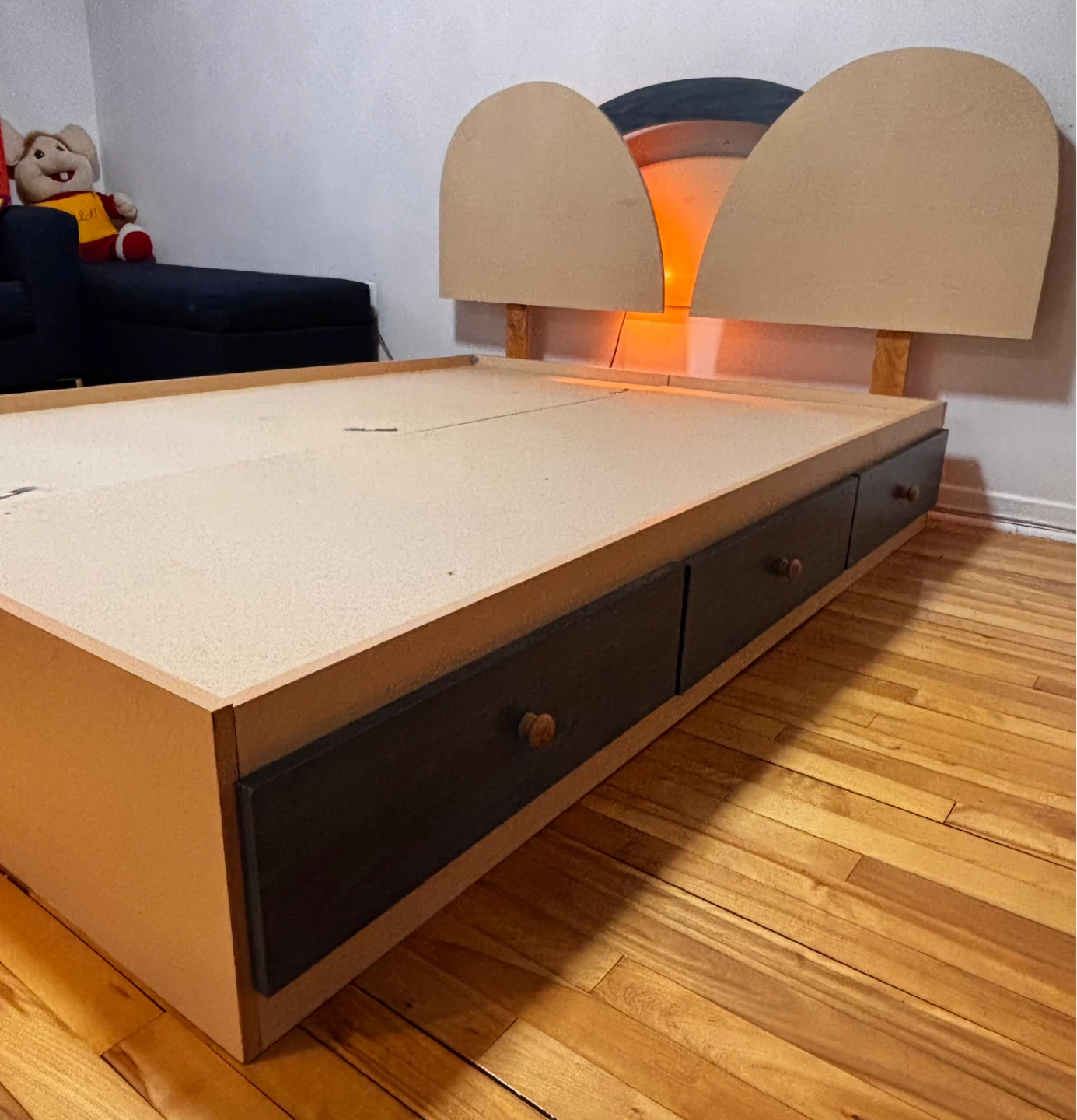 Lit double avec 6 tiroirs + lumière intégrée - Livraison incluse - photo 2