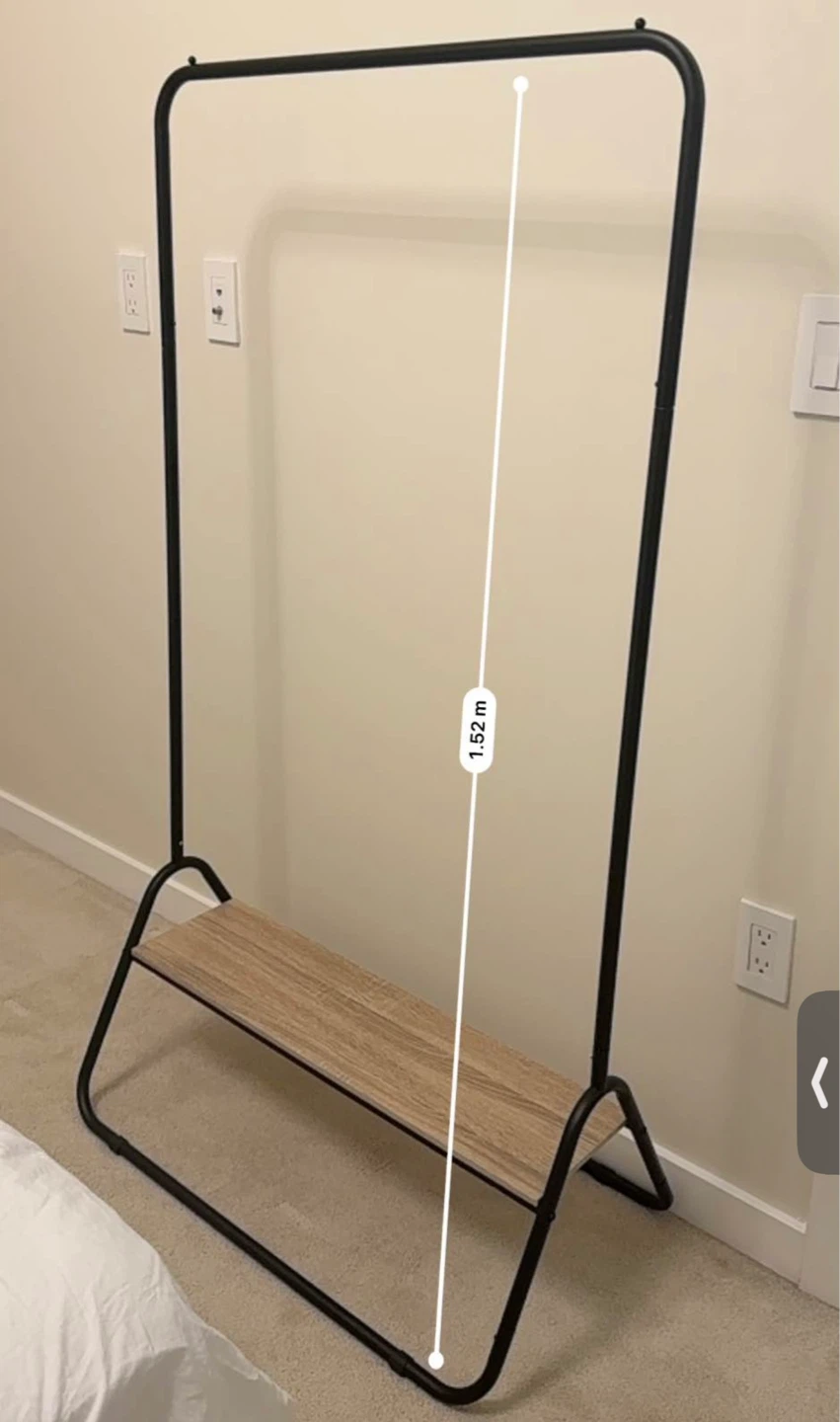 Garment Rack with Shelf - 82cm Wide x 1.52m Tall