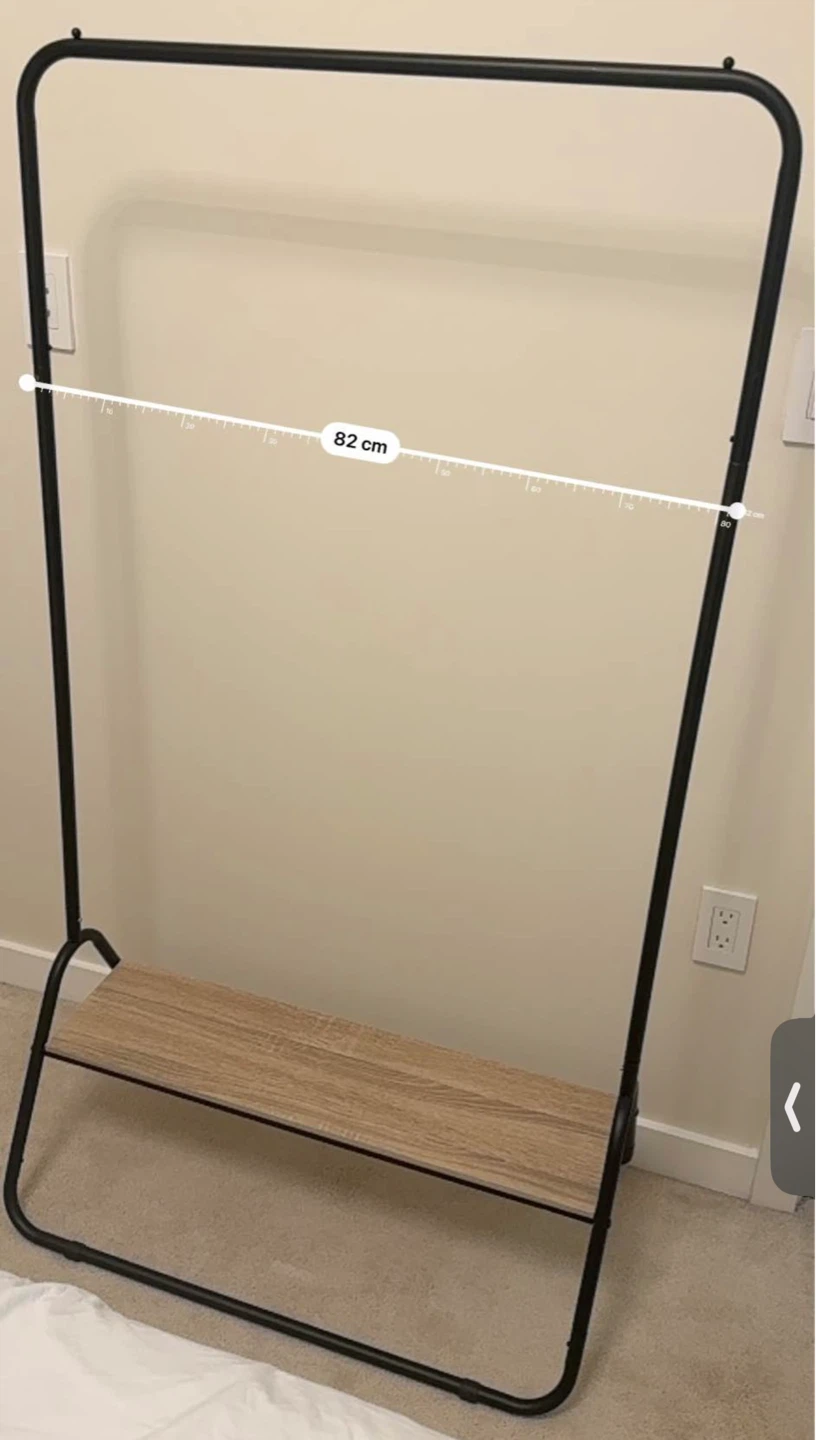Garment Rack with Shelf - 82cm Wide x 1.52m Tall - photo 2