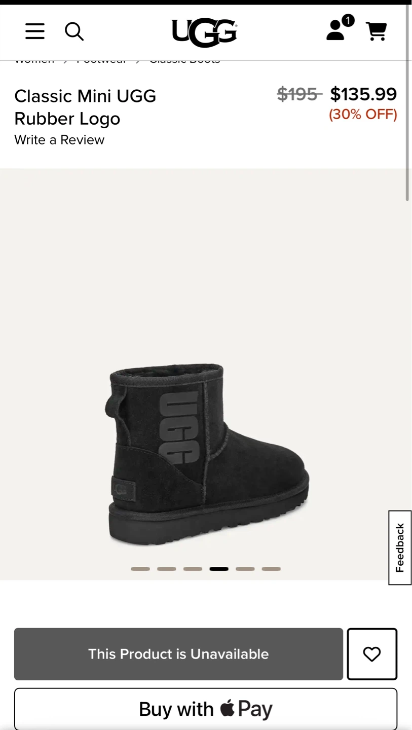 UGG Classic Mini Rubber Logo Boots