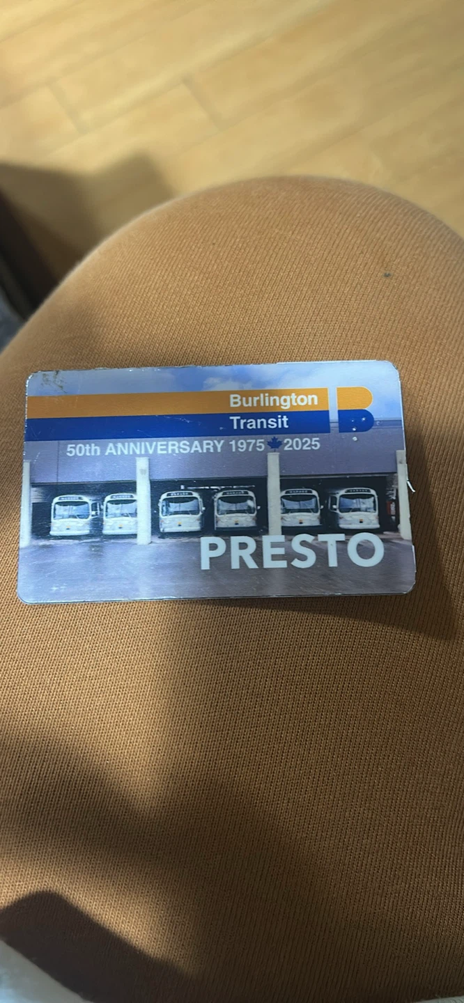 Burlington Transit 50th Anniversary PRESTO Card (1975-2025) - photo 2