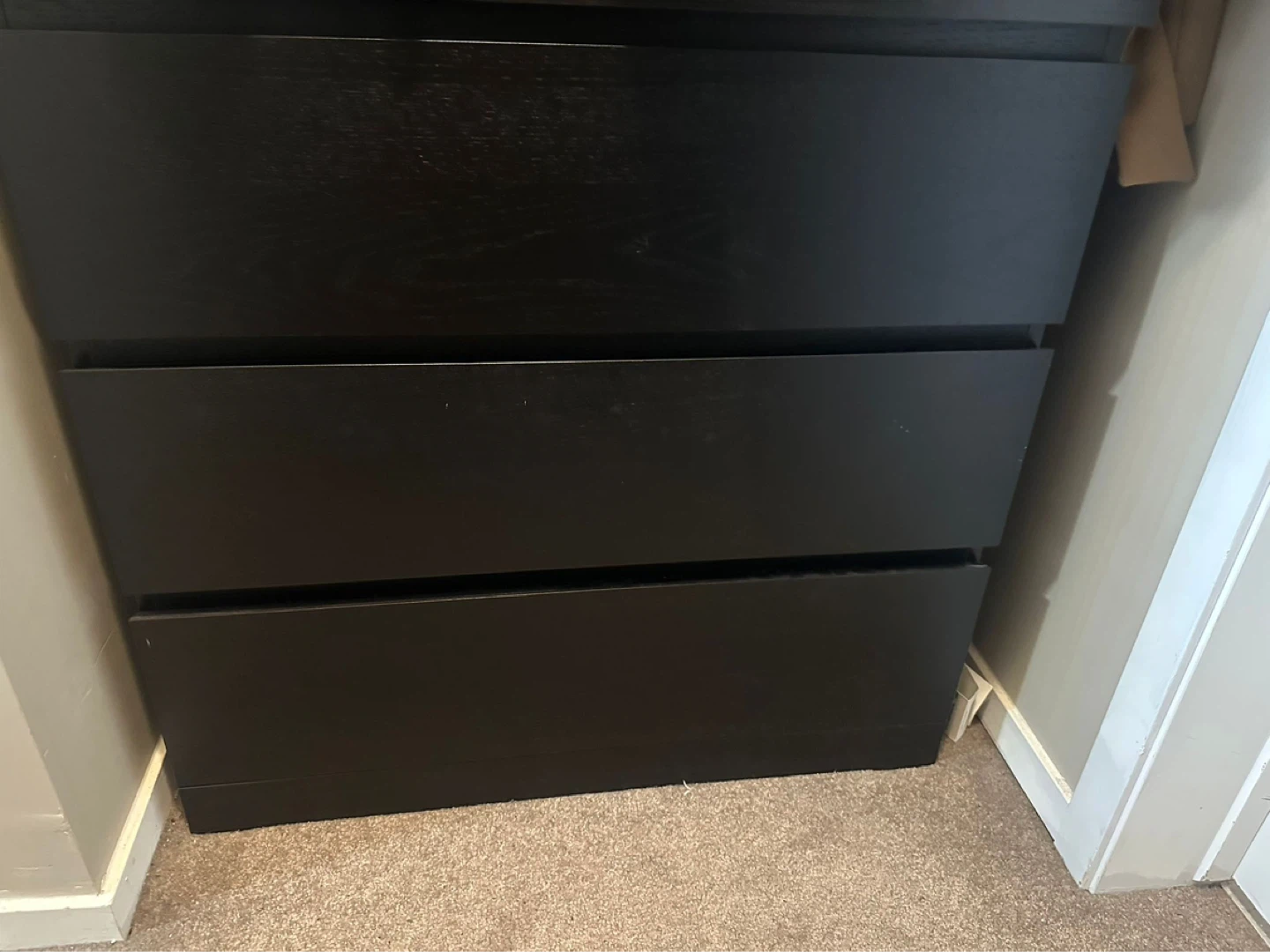 IKEA Malm 3-Drawer Chest - Dark Brown - photo 2