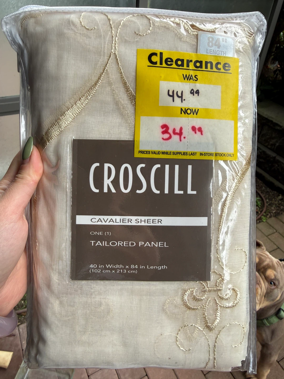 Croscill Cavalier Sheer Tailored Panel Curtain (Ivory) - photo 2