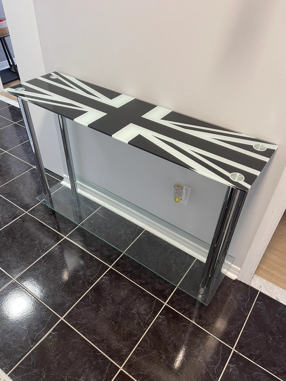 Union Jack Glass Console Table - photo 2