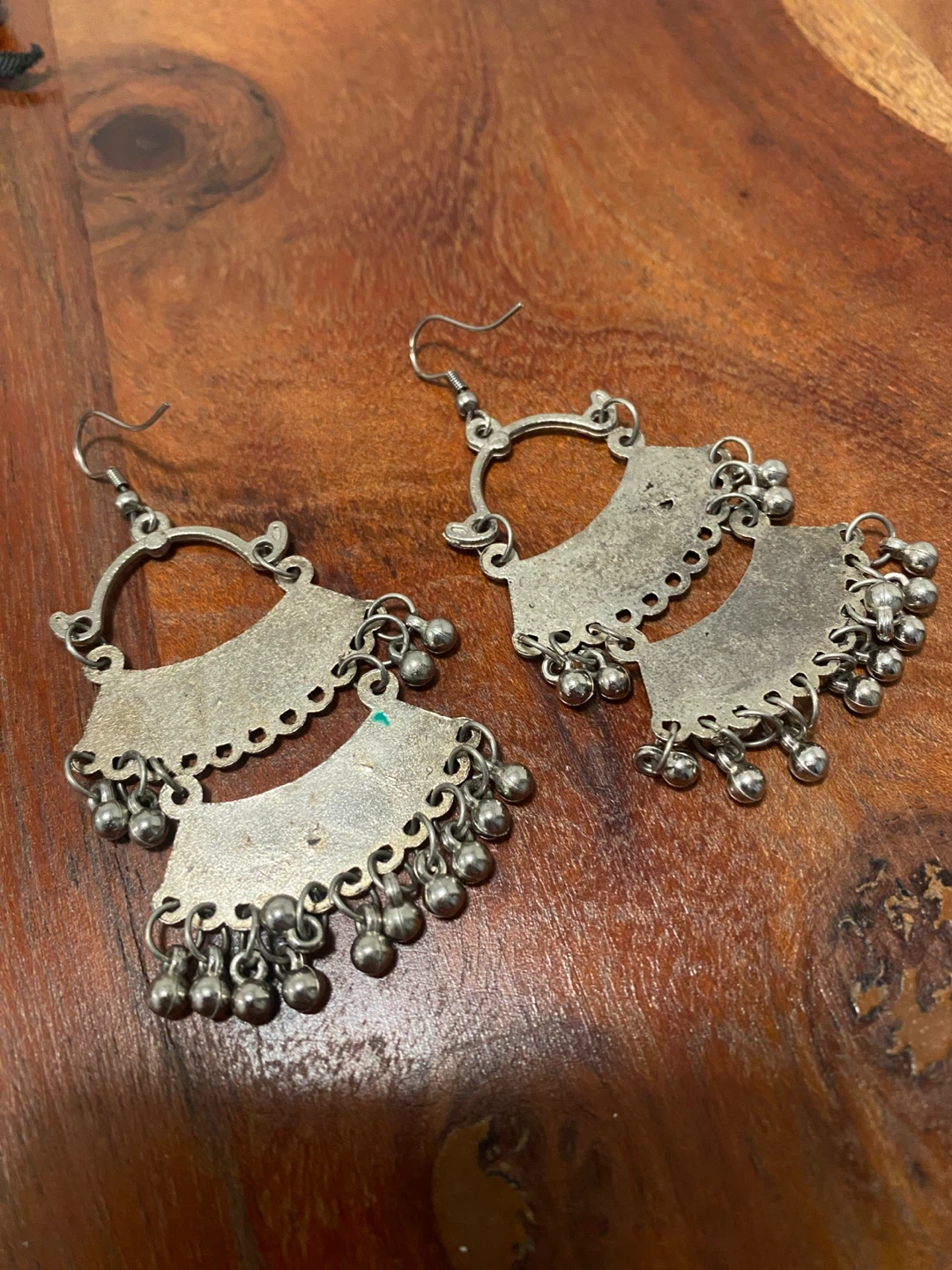 Boho Silver color Earrings with Turquoise Accents - photo 2