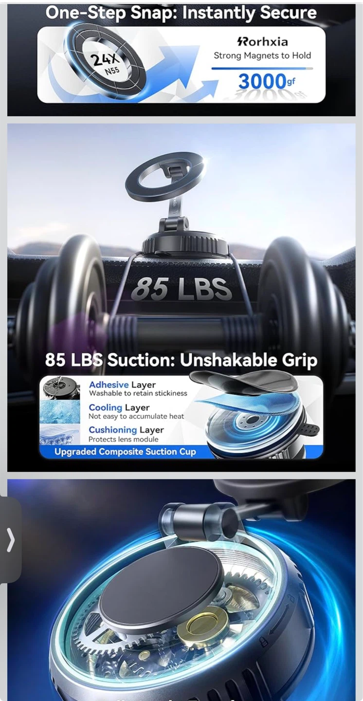 Rorhxia Magnetic Car Mount - New in Box! - photo 3