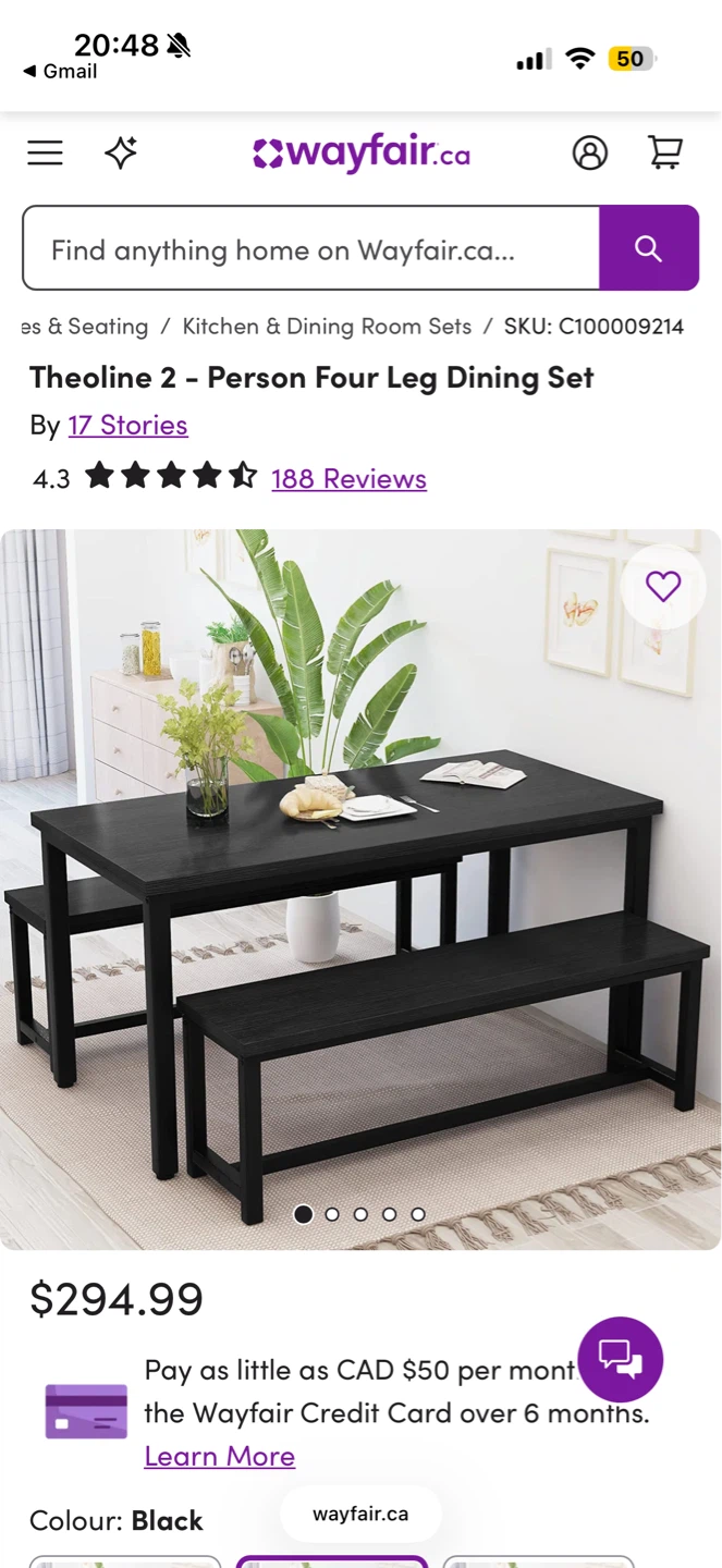 Wayfair Theoline 2-Person Dining Set - photo 4