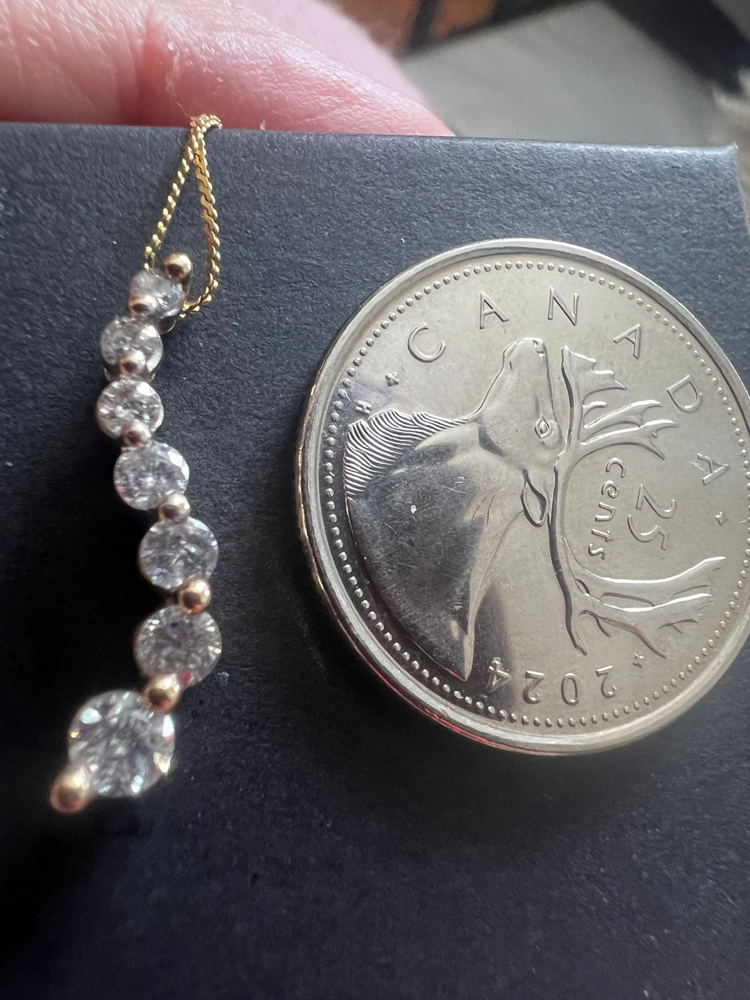 10 k Gold necklace with diamonds