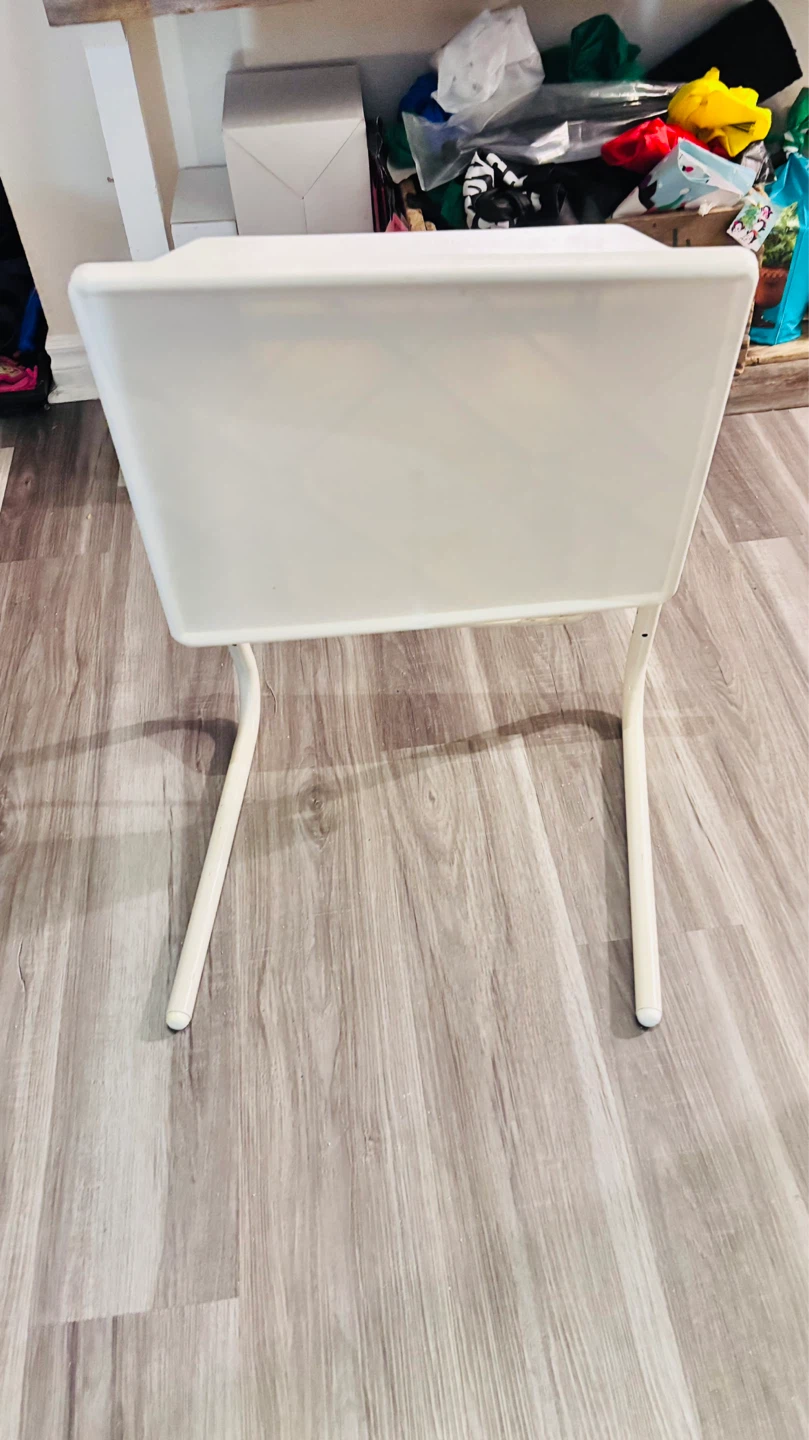 White Adjustable Tray Table - photo 2