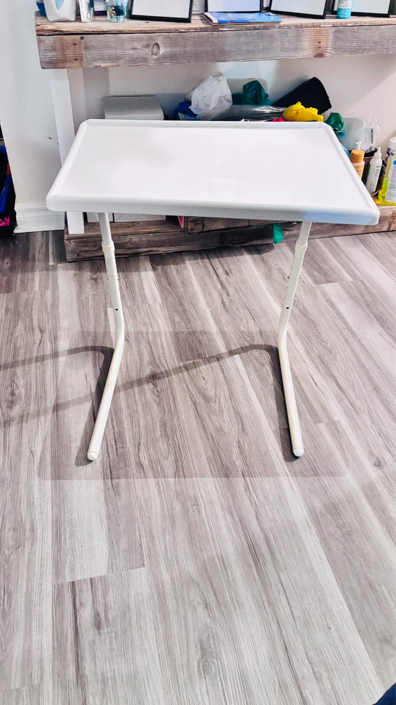 White Adjustable Tray Table