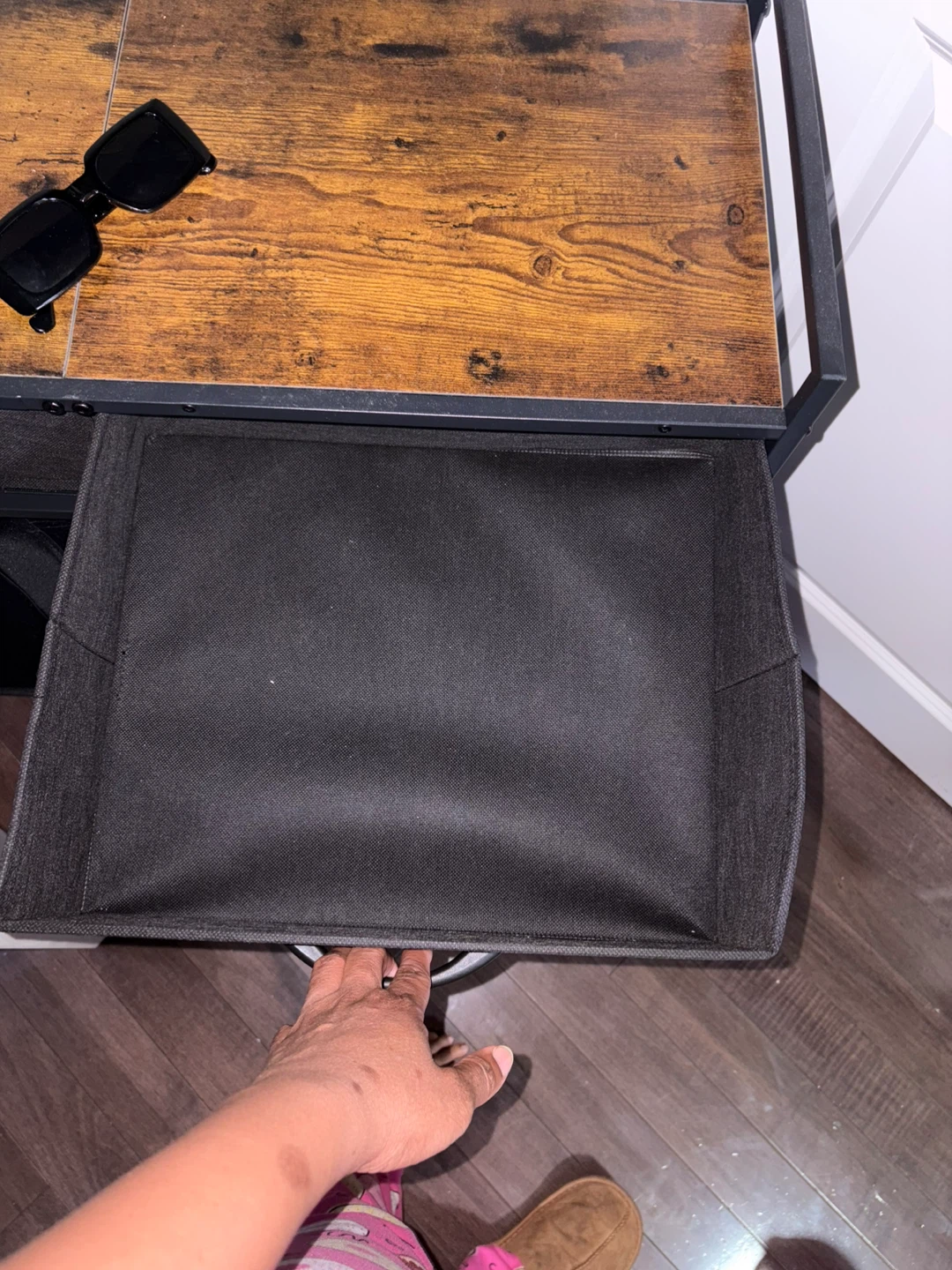 Rolling Laundry Cart with 3 Bins and 2 Drawers - photo 2