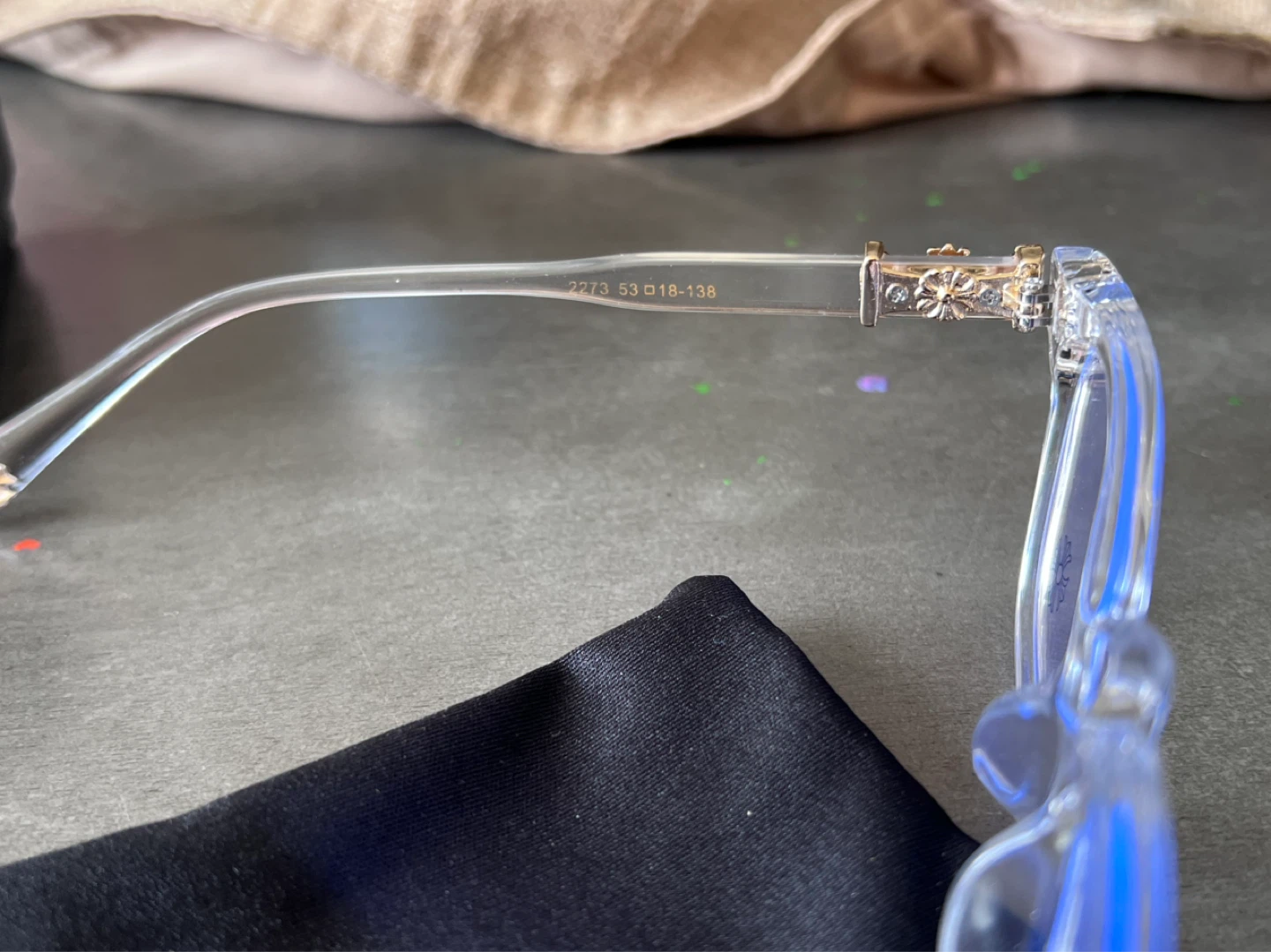 Chrome Hearts Glasses Clear Frame Blue Lens - photo 4