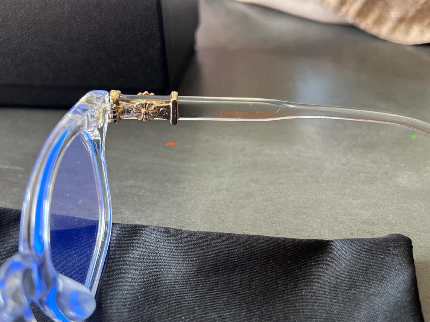 Chrome Hearts Glasses Clear Frame Blue Lens - photo 5