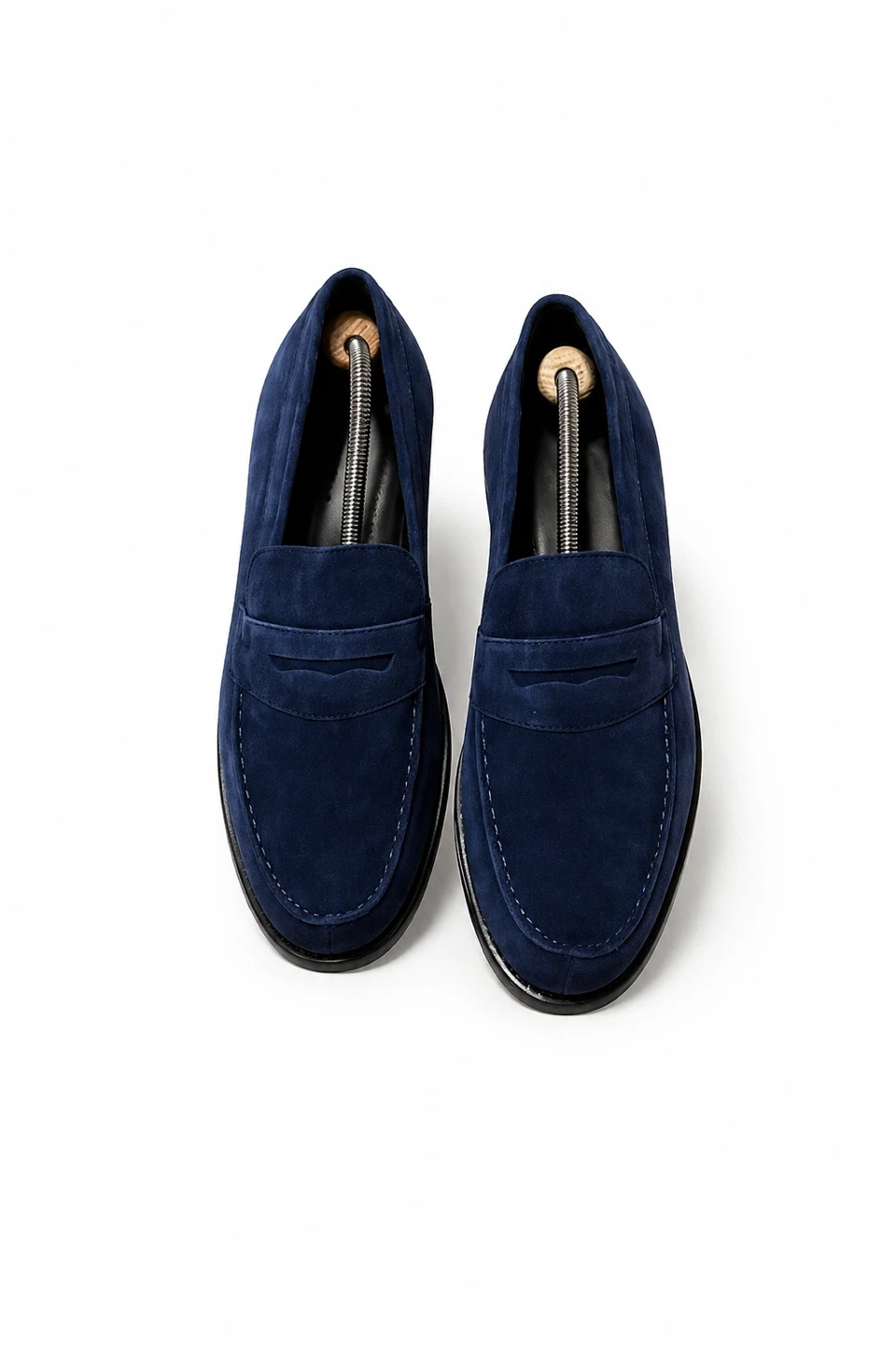Men's Blue Suede Loafer Shoes Size 43 - photo 4