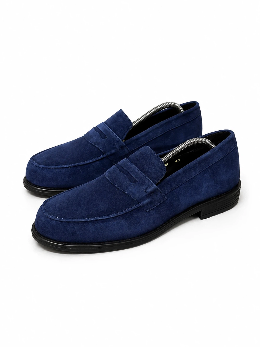 Men's Blue Suede Loafer Shoes Size 43 - photo 2