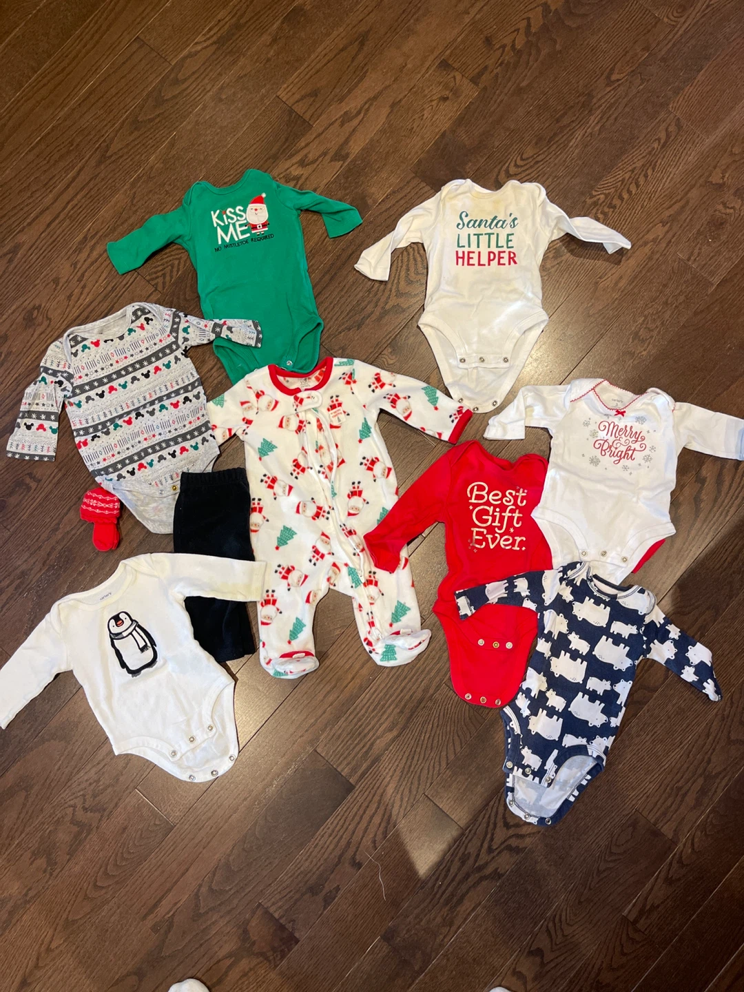 Baby 3 Month Christmas Onesies and Pajamas Bundle 🌱