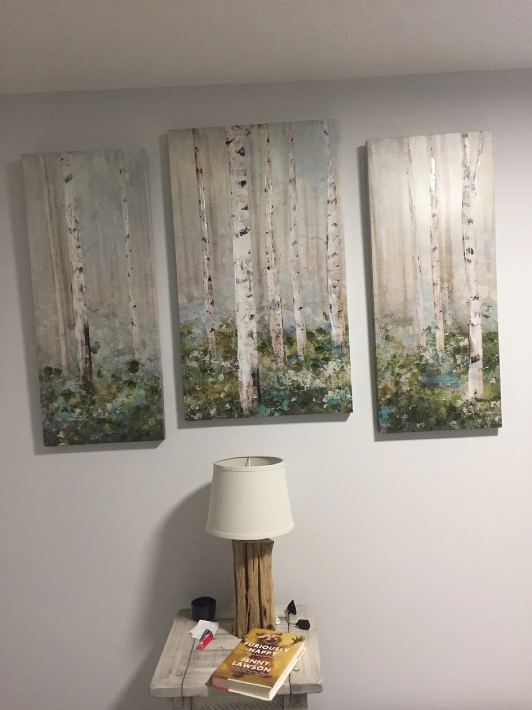 Set of 3 Birch Tree Canvas Wall Art