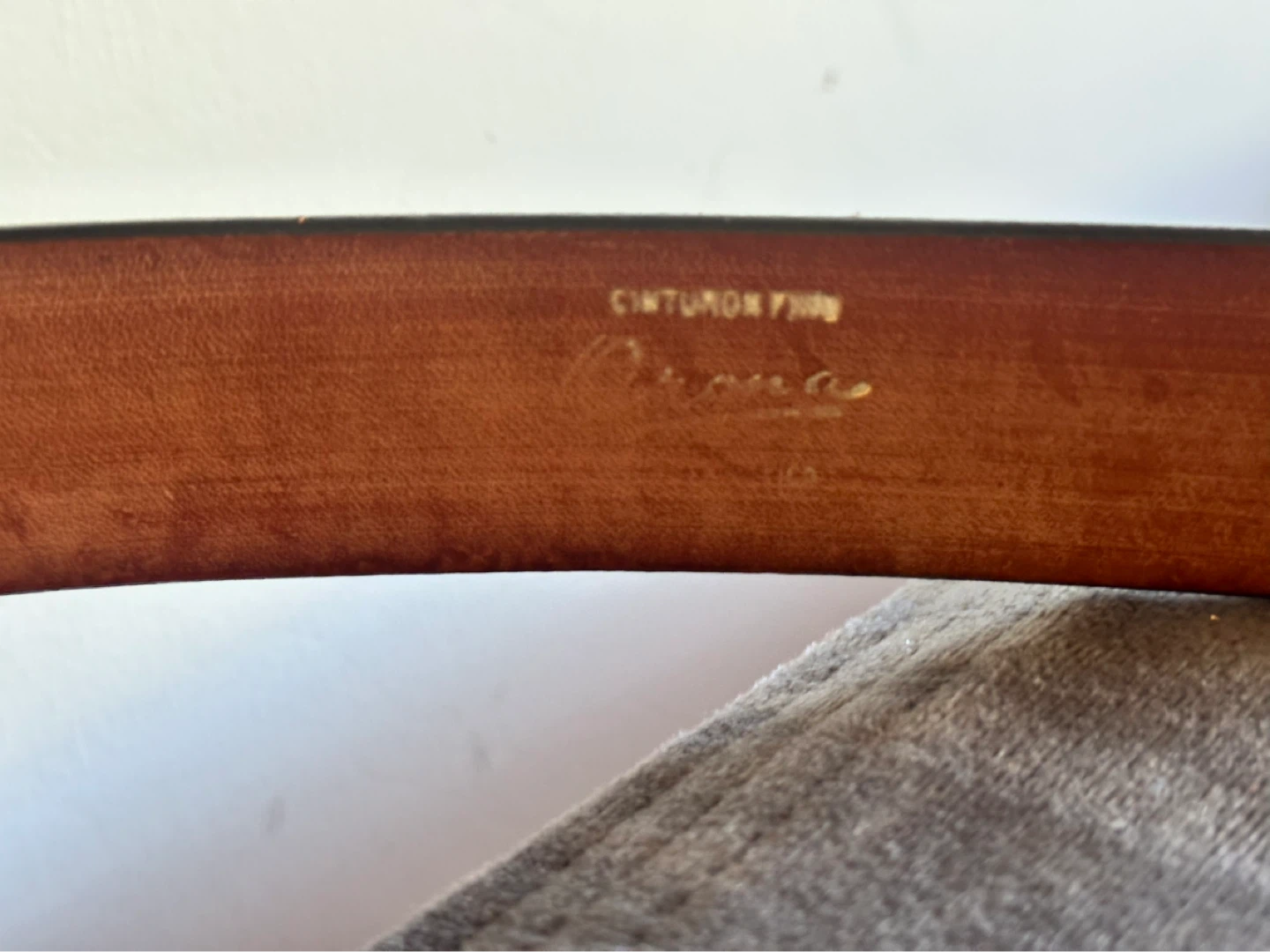 orona black leather belt size 36 - photo 3