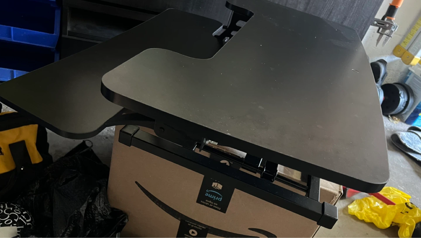 Black Adjustable Standing Desk Converter