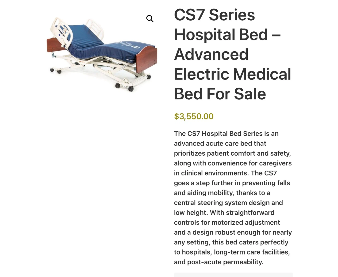 Invacare CS7 Series Hospital Bed