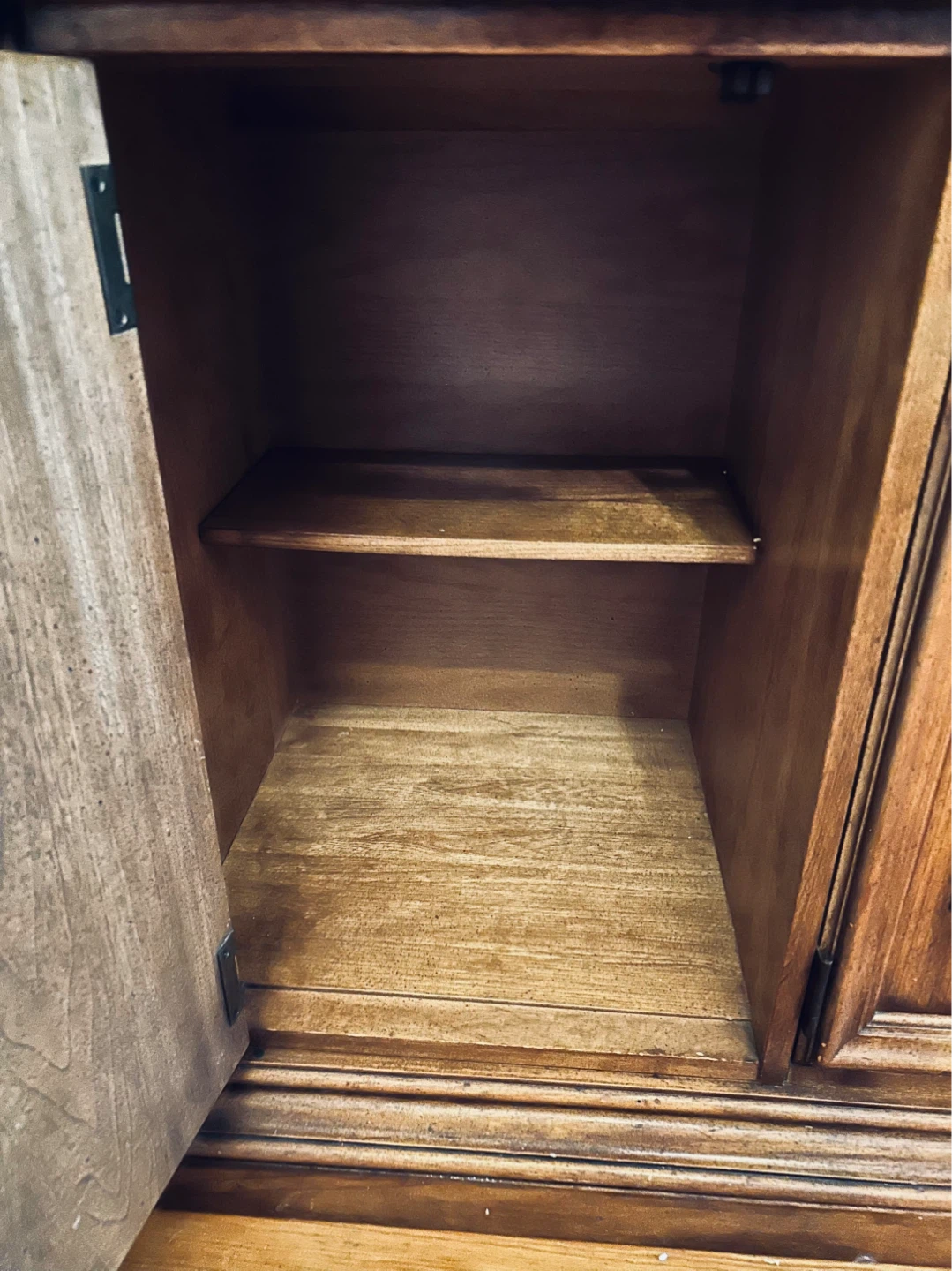 Vintage Wood China Cabinet Display Hutch - photo 5