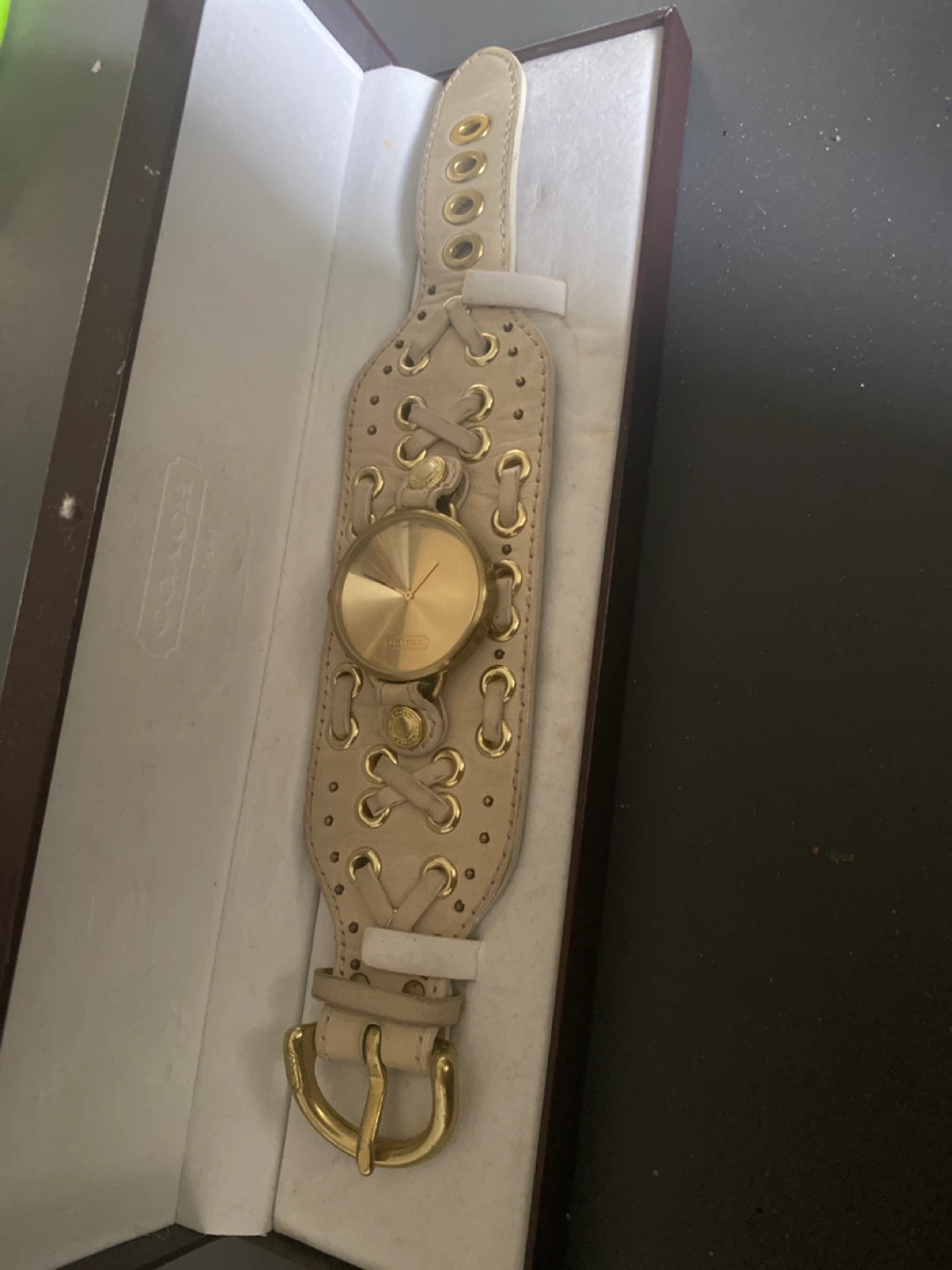 Coach Women's Gold Tone Cuff Watch Limited Edition cuff watch - photo 2