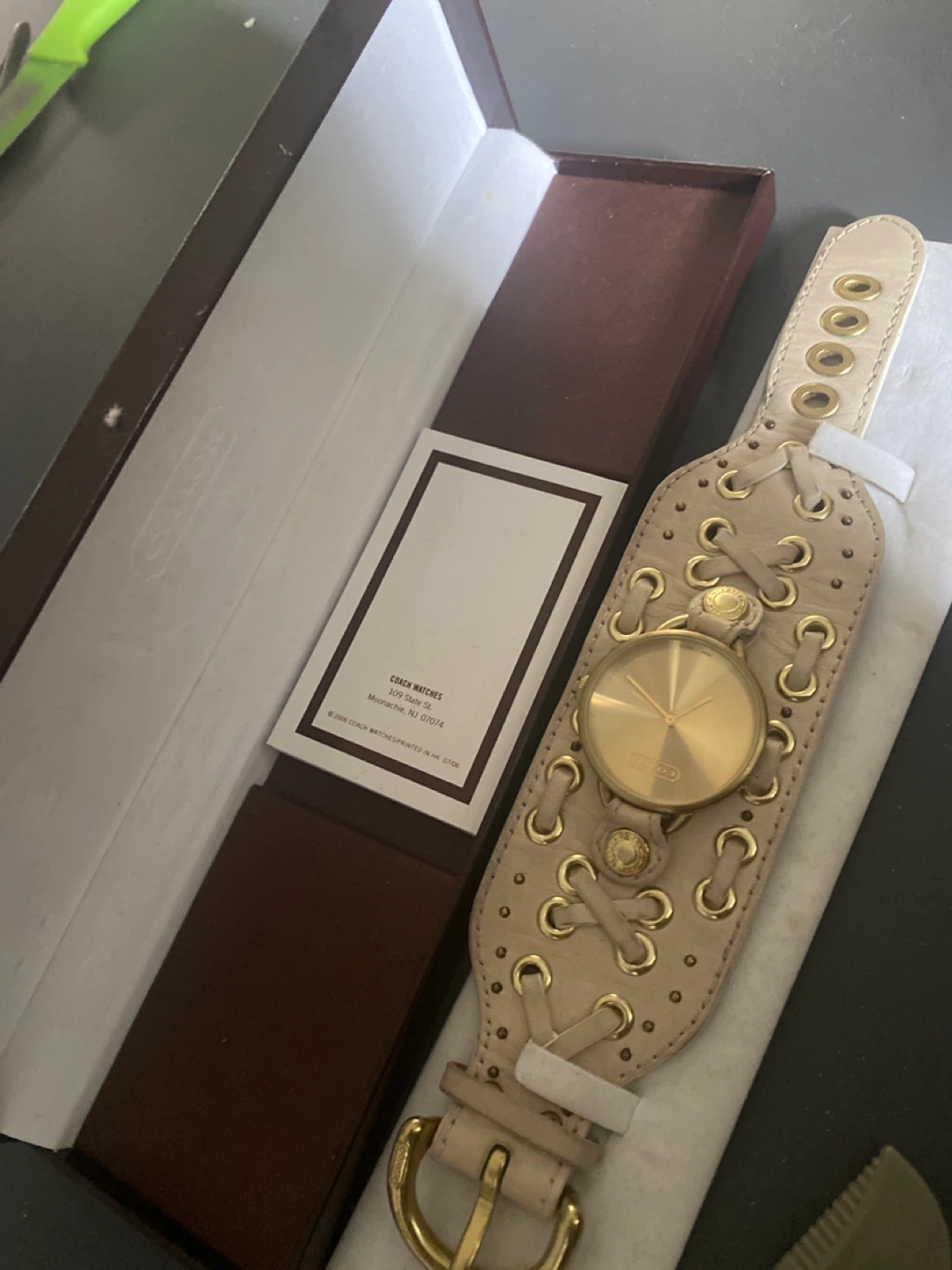 Coach Women's Gold Tone Cuff Watch Limited Edition cuff watch - photo 3