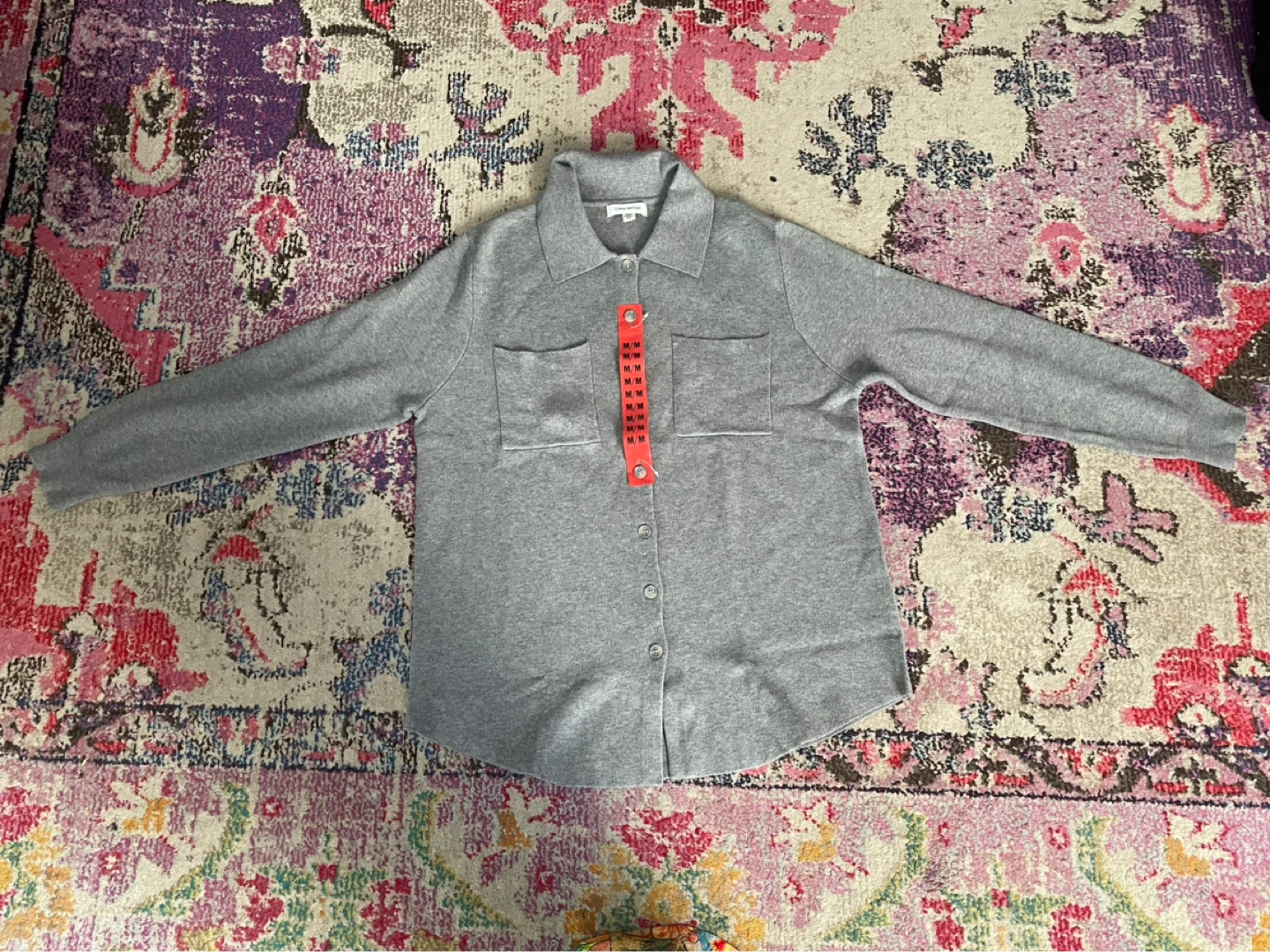 Como Vintage Grey Button-Up Shirt