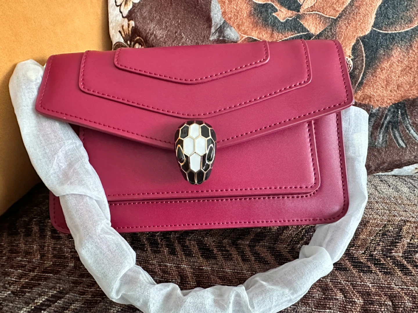 Pink Serpenti Forever Shoulder Bag