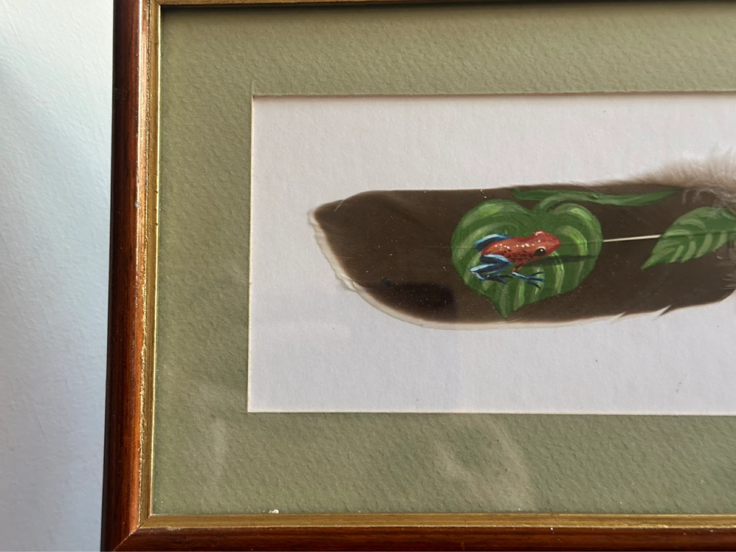 Hand painted Feather From Costa Rica - photo 2