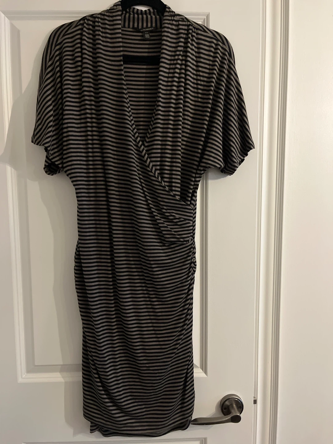Banana Republic Striped Petite Wrap Dress M/M