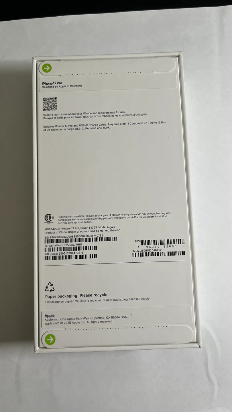 Apple iPhone 17 Pro Silver 512gb - photo 2